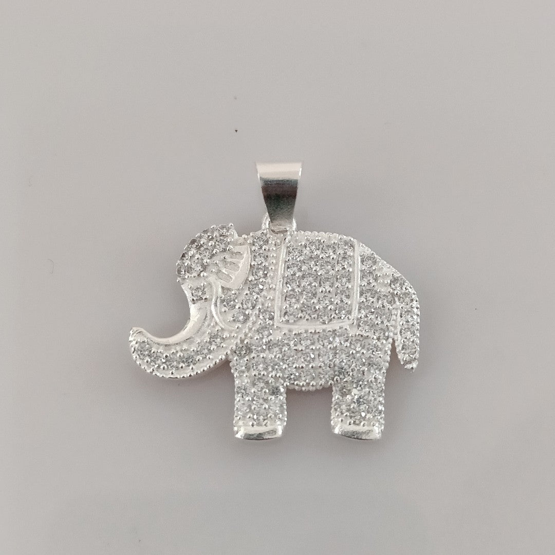 DIJE ELEFANTE C/CIRCONIAS PLATA .925 5.3 GR (NUEVO)