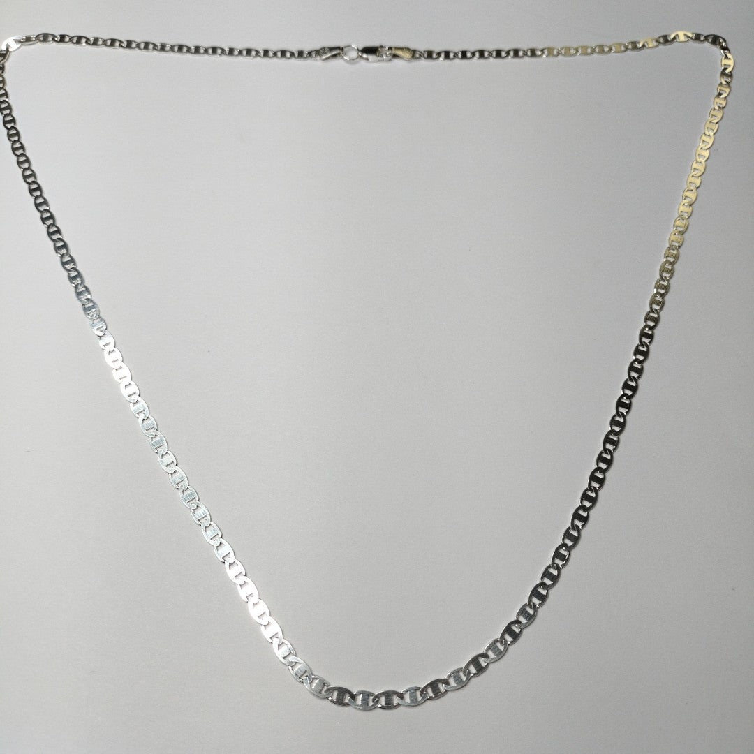 CADENA TEJIDO GUCHI PLATA .925 60 CM 8.9 GR (NUEVO)