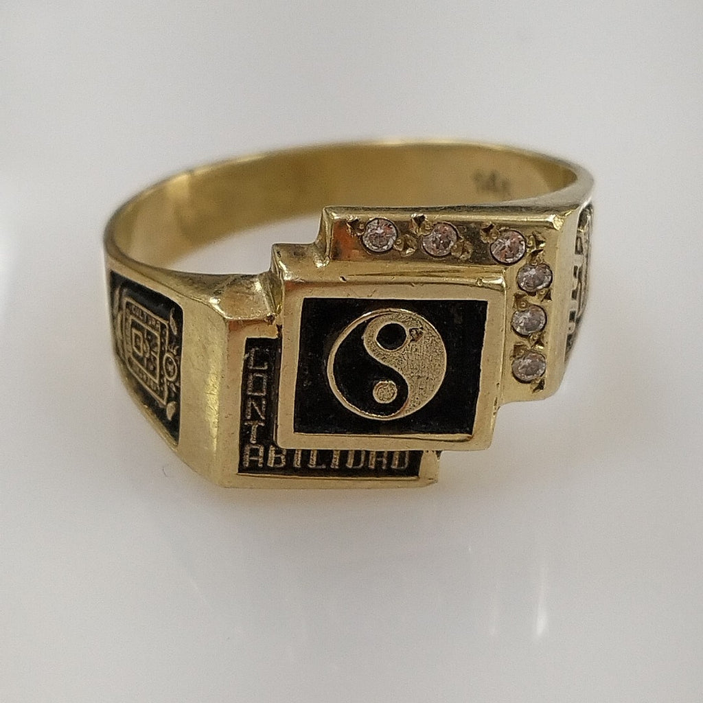 ANILLO DE GRADUACIÓN ORO 14 K 5.6 GRMS (SEMINUEVO)