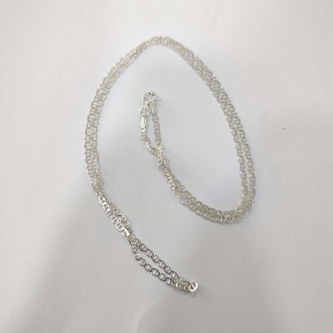 CADENA TEJIDO GUCHI PLATA .925 60 CM 3.8 GR (NUEVO)