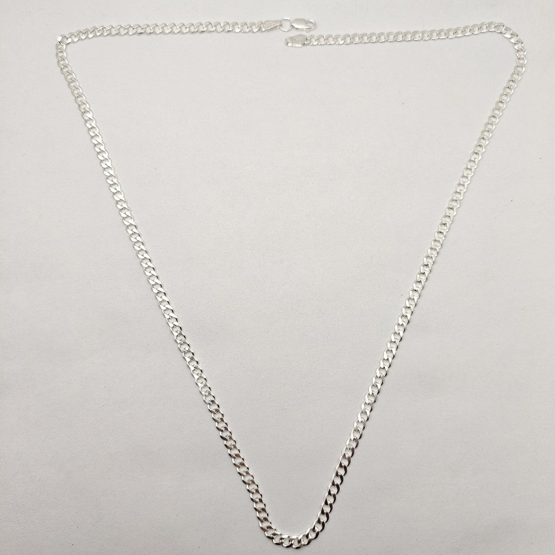 CADENA TEJIDO BARBADO PLATA .925 60 CM 13.7 GR (NUEVO)
