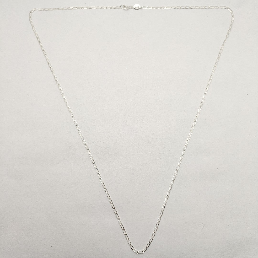 CADENA TEJIDO ESLABONES PLATA .925 60 CM 2.8 GR (NUEVO)