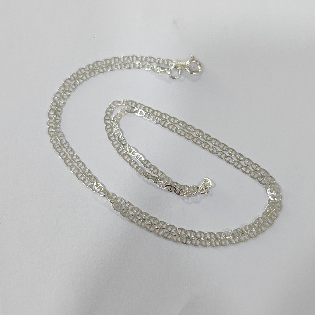 CADENA TEJIDO GUCHI PLATA .925 55 CM 3.5 GR (NUEVO)