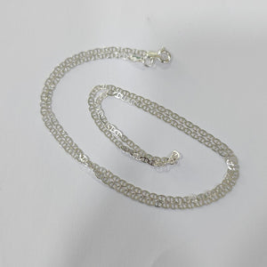 CADENA TEJIDO GUCHI PLATA .925 55 CM 3.5 GR (NUEVO)