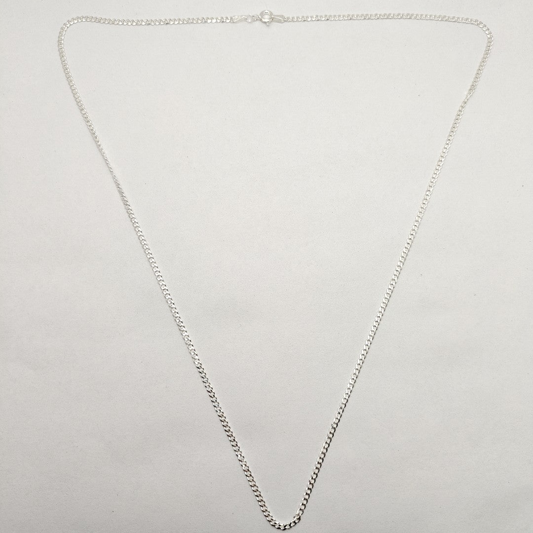 CADENA TEJIDO BARBADO PLATA .925 60 CM 5.8 GR (NUEVO)