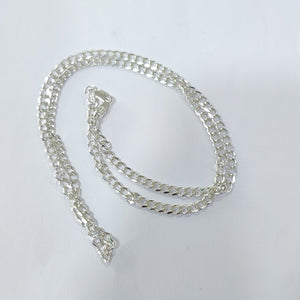 CADENA TEJIDO BARBADO PLATA .925 60 CM 13 GR (NUEVO)