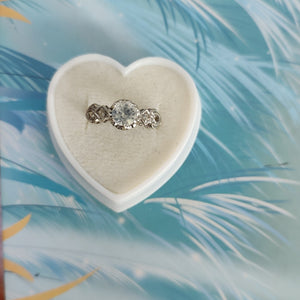 SOLITARIO ORO BLANCO 14 K 2,50 GRMS (SEMINUEVO)