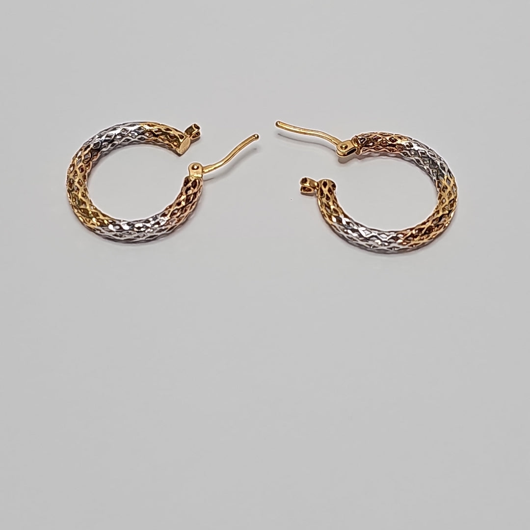 ARRACADAS PAR ORO,ORO COMBINADO 14 K 1,80 GRMS (SEMINUEVO)