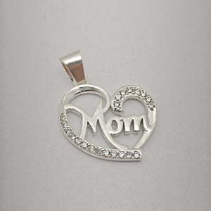 DIJE CORAZON C/CIRCONIAS PLATA .925 3.1 GR (NUEVO)