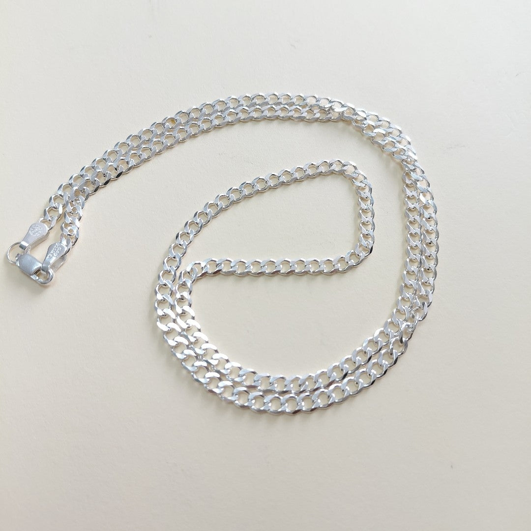 CADENA TEJIDO BARBADO PLATA .925 60 CM 12.9 GR (NUEVO)