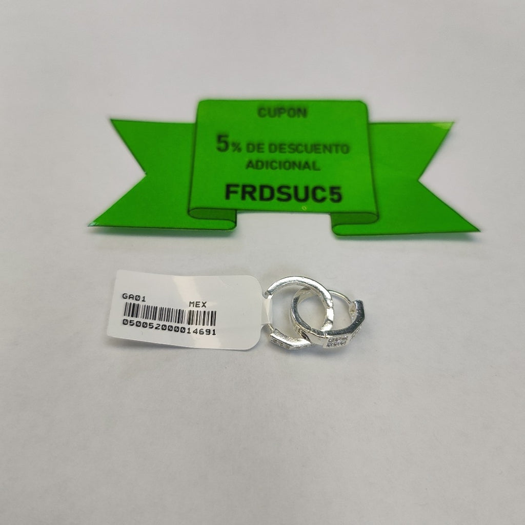 ARRACADAS C/CIRCONIAS PLATA .925 2.6 GR (NUEVO)