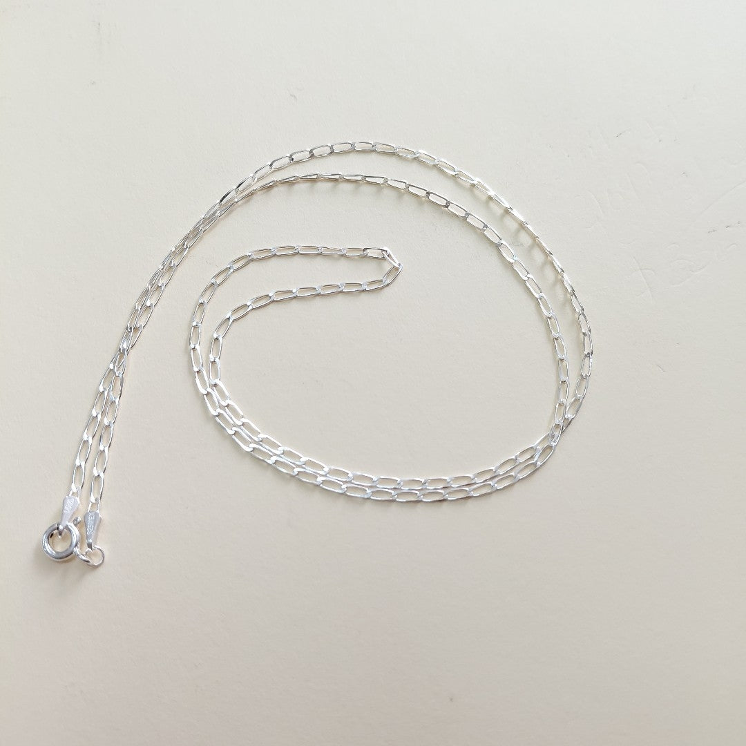 CADENA TEJIDO ESLABONES PLATA .925 60 CM 2.9 GR (NUEVO)