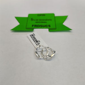 HUGGIES INFINITO CIRCONIAS PLATA .925 2.3 GR (NUEVO)