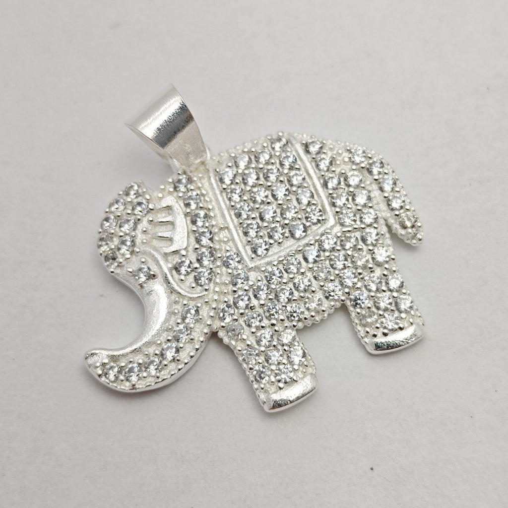 DIJE ELEFANTE C/CIRCONIAS PLATA .925 5.2 GR (NUEVO)
