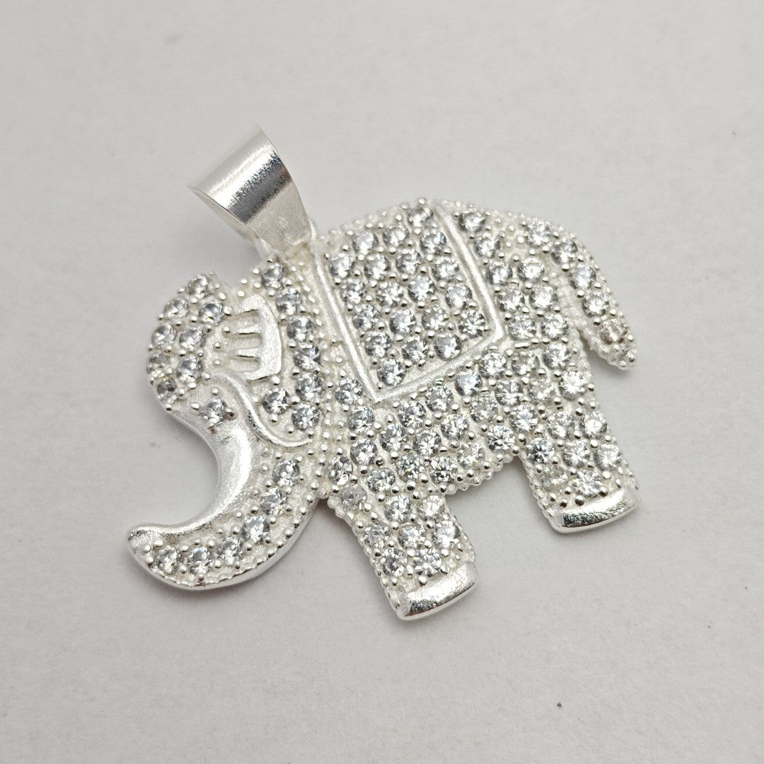 DIJE ELEFANTE C/CIRCONIAS PLATA .925 5.2 GR (NUEVO)