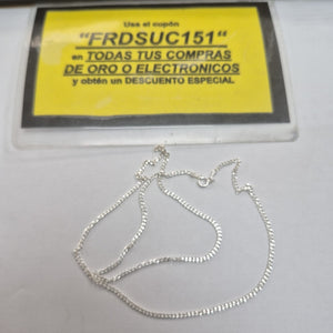 CADENA TEJIDO BARBADO PLATA .925 55 CM 5.2 GR (NUEVO)
