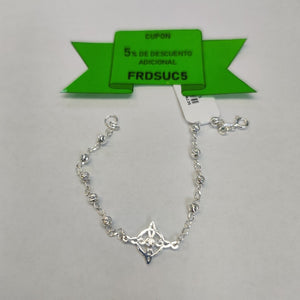 PULSERA TEJIDO ESPECIAL PLATA .925 18 CM 3 GR (NUEVO)