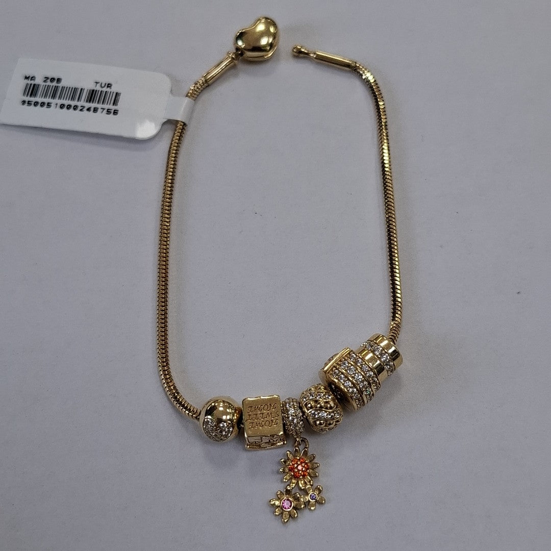 PULSERA CHARM ORO 14K 10.5 (NUEVO)