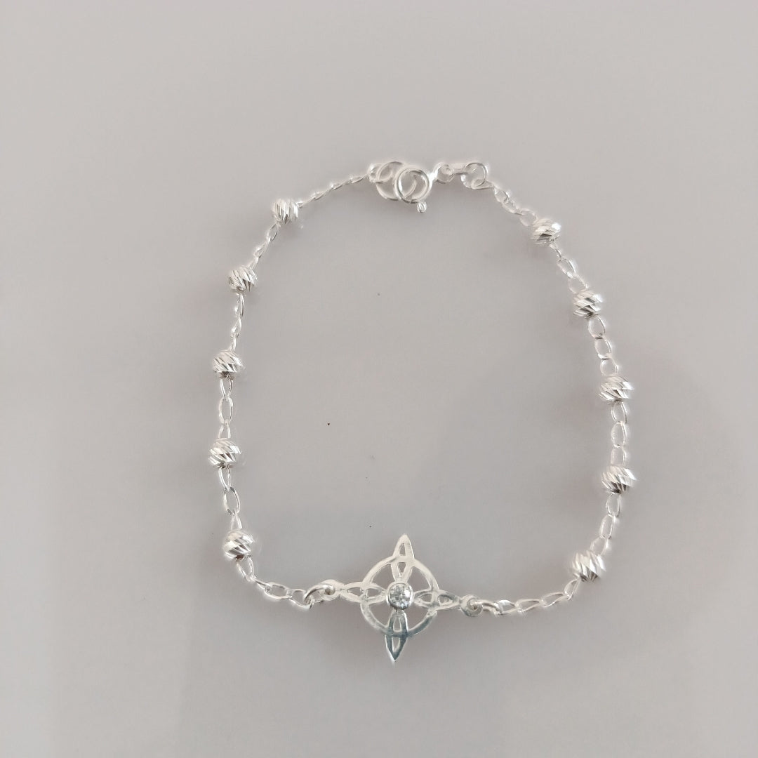PULSERA TEJIDO ESPECIAL PLATA .925 18 CM 2.8 GR (NUEVO)