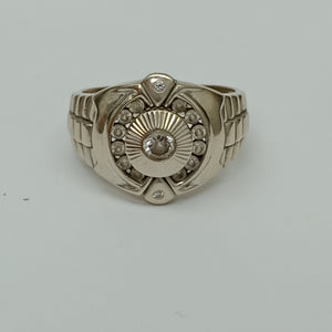 ANILLO ORO, ORO BLANCO 14 K 8.6 GRMS (SEMINUEVO)