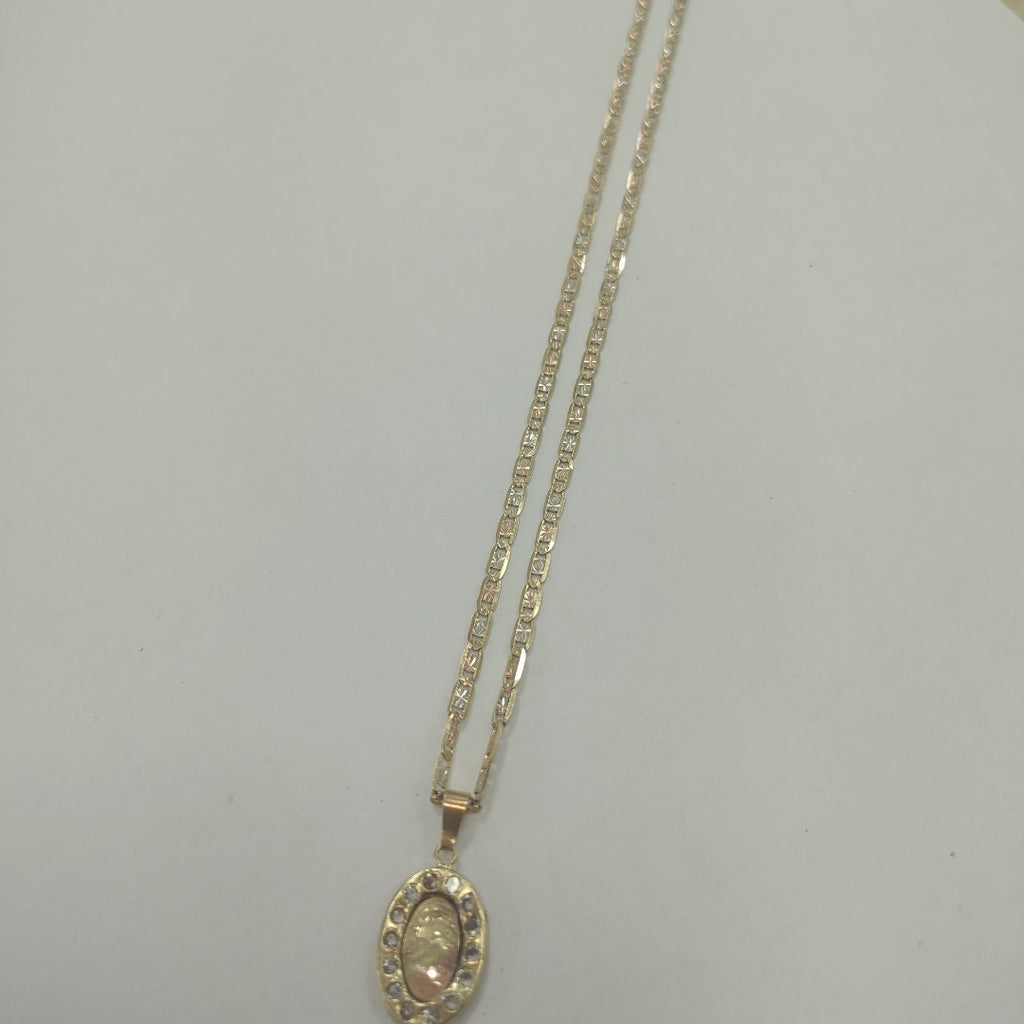 CADENA,DIJE ORO,ORO COMBINADO 14 K 5,30 GRMS (SEMINUEVO)