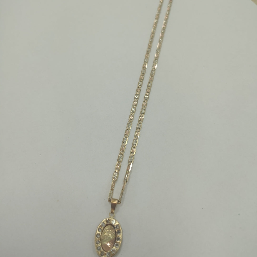 CADENA,DIJE ORO,ORO COMBINADO 14 K 5,30 GRMS (SEMINUEVO)