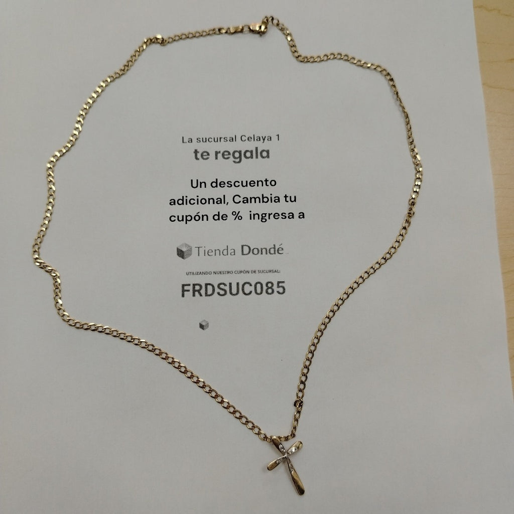 CADENA, CRUZ ORO 10 K 7.4 GRMS (SEMINUEVO)