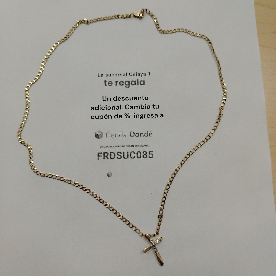 CADENA, CRUZ ORO 10 K 7.4 GRMS (SEMINUEVO)