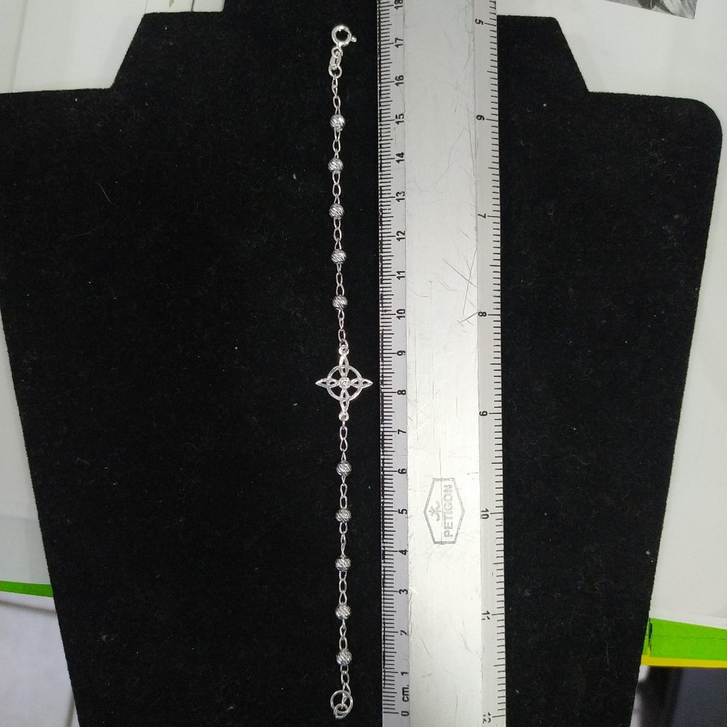 PULSERA TEJIDO ESPECIAL PLATA .925 18 CM 2.8 GR (NUEVO)