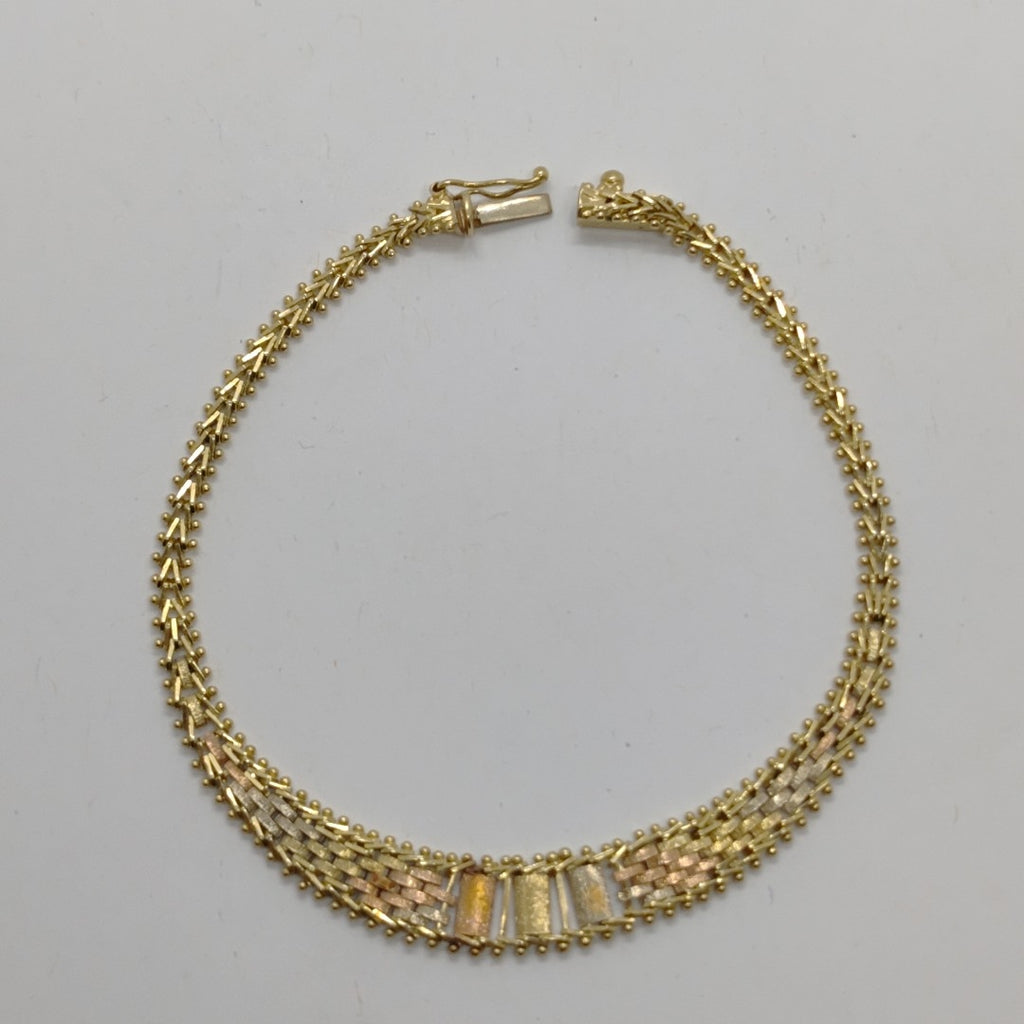PULSERA ORO COMBINADO 14 K 8.3 GRMS (SEMINUEVO)
