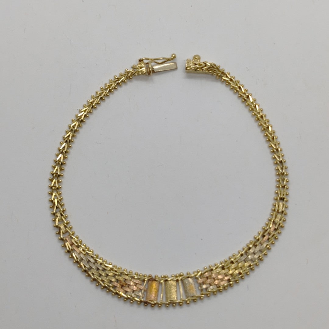 PULSERA ORO COMBINADO 14 K 8.3 GRMS (SEMINUEVO)