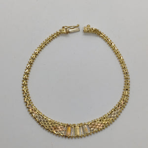 PULSERA ORO COMBINADO 14 K 8.3 GRMS (SEMINUEVO)