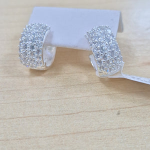 HUGGIES C/CIRCONIAS PLATA .925 5.5 GR (NUEVO)