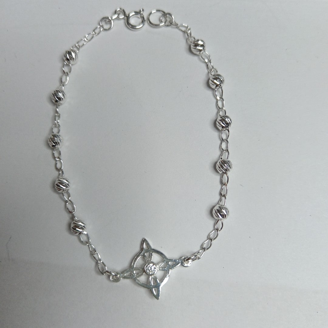 PULSERA TEJIDO ESPECIAL PLATA .925 18 CM 2.9 GR (NUEVO)