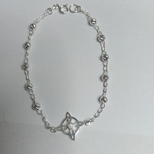 PULSERA TEJIDO ESPECIAL PLATA .925 18 CM 2.9 GR (NUEVO)
