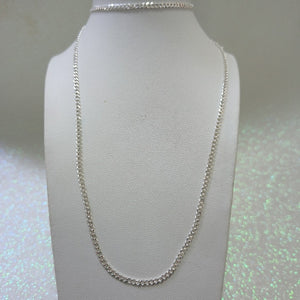 CADENA TEJIDO BARBADO PLATA .925 60 CM 5.5 GR (NUEVO)