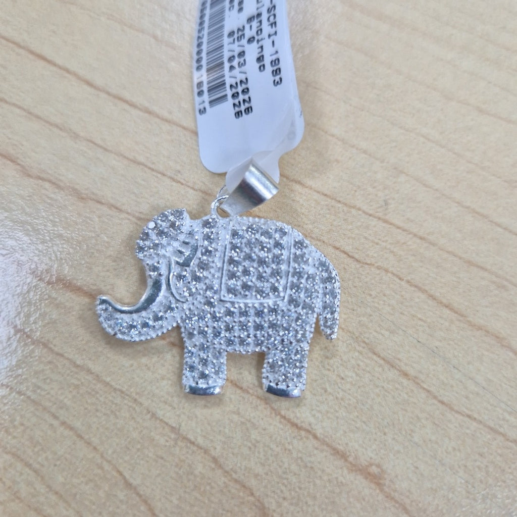 DIJE ELEFANTE C/CIRCONIAS PLATA .925 5.4 GR (NUEVO)