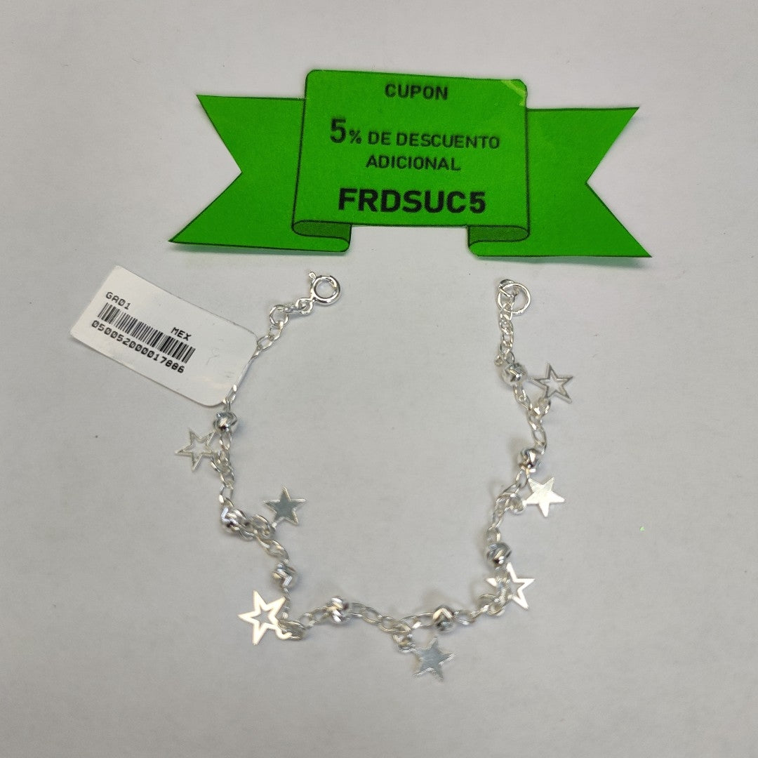 PULSERA TEJIDO ESPECIAL PLATA .925 18 CM 3.1 GR (NUEVO)