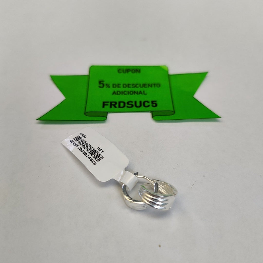 ARRACADAS PLATA .925 2.8 GR (NUEVO)