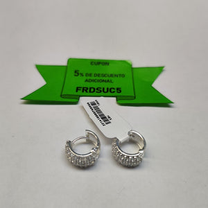 HUGGIES C/CIRCONIAS PLATA .925 5.5 GR (NUEVO)