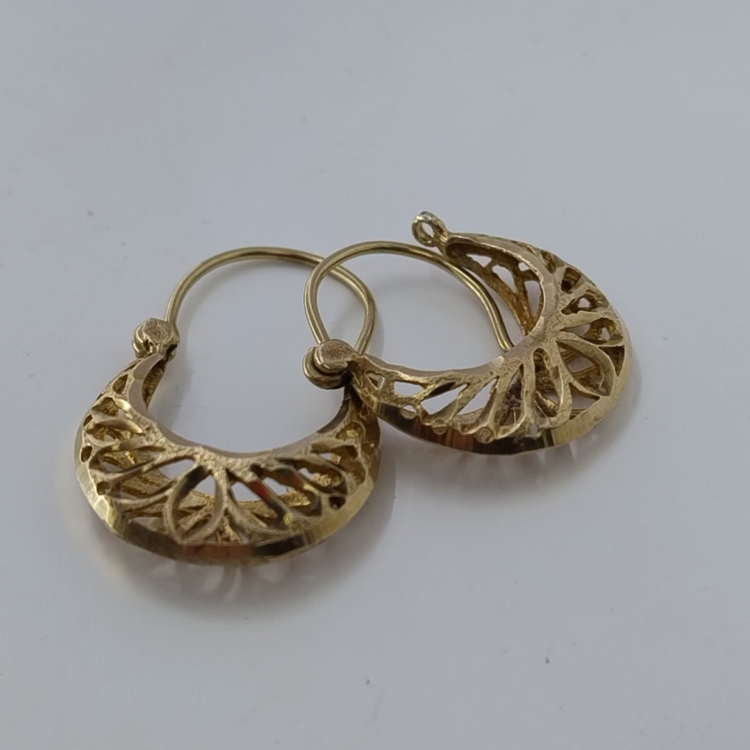 ARETES PAR ORO 8 K 3.2 GRMS (SEMINUEVO)