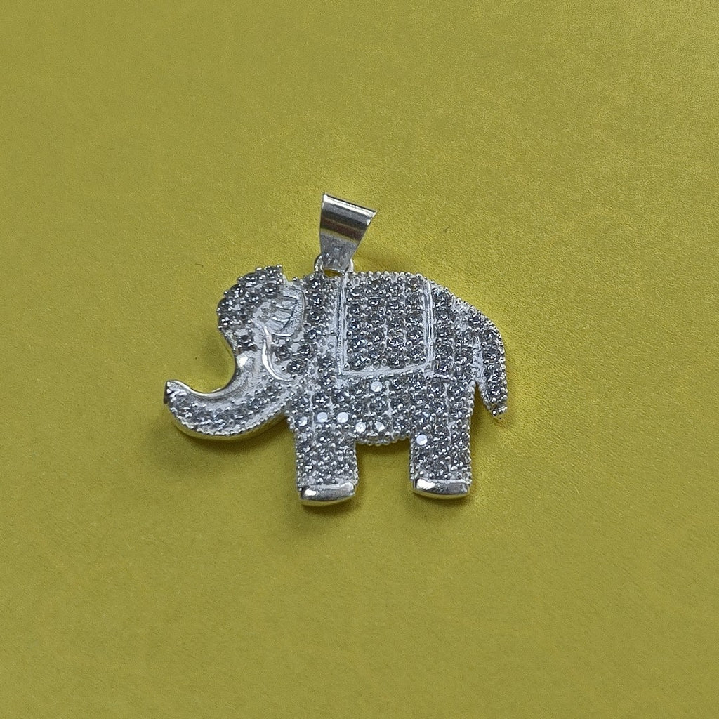 DIJE ELEFANTE C/CIRCONIAS PLATA .925 5.5 GR (NUEVO)