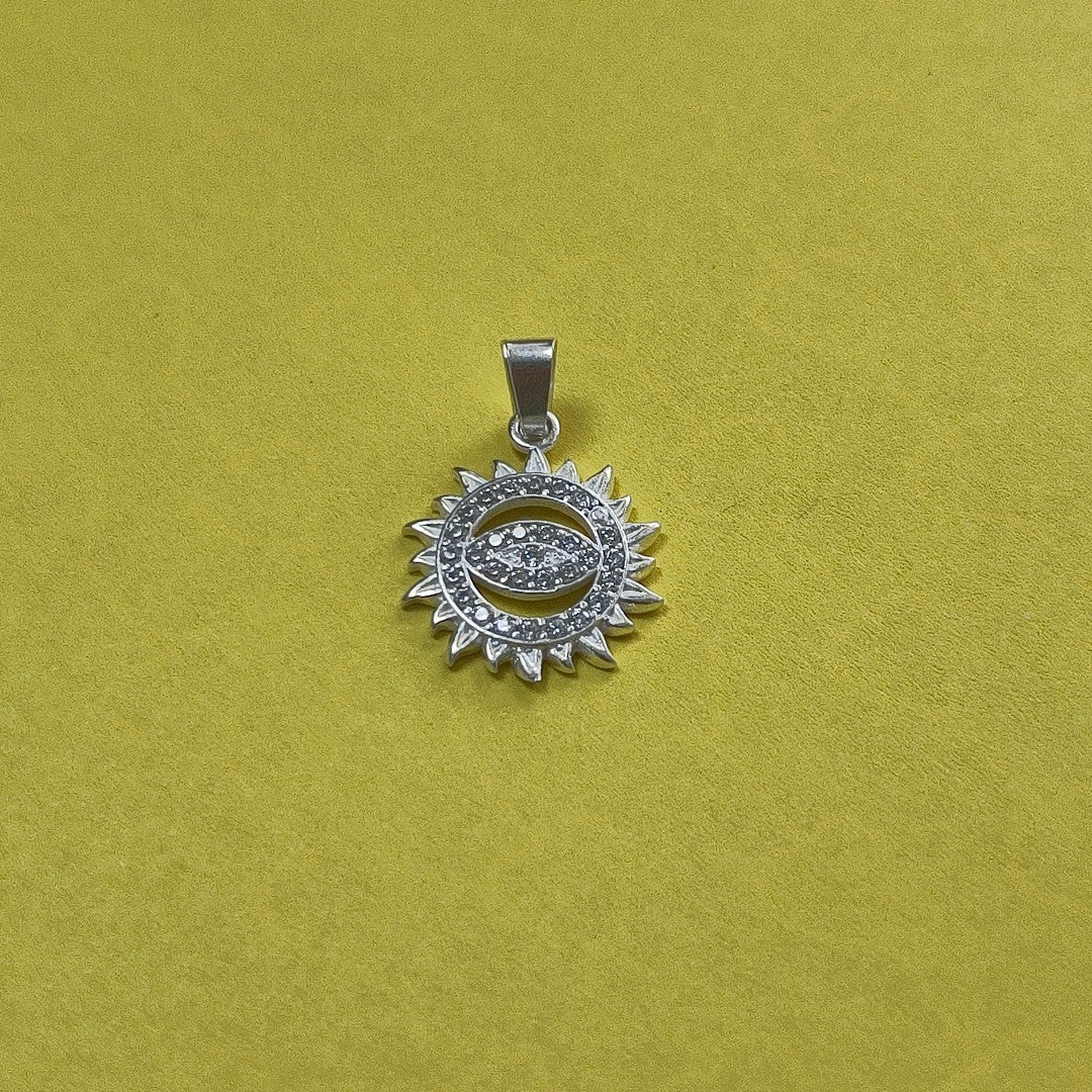 DIJE OJO MAGICO CON CIRCONIAS PLATA .925 2.1 GR (NUEVO)