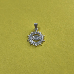 DIJE OJO MAGICO CON CIRCONIAS PLATA .925 2.1 GR (NUEVO)