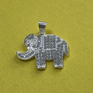 DIJE ELEFANTE C/CIRCONIAS PLATA .925 5.4 GR (NUEVO)