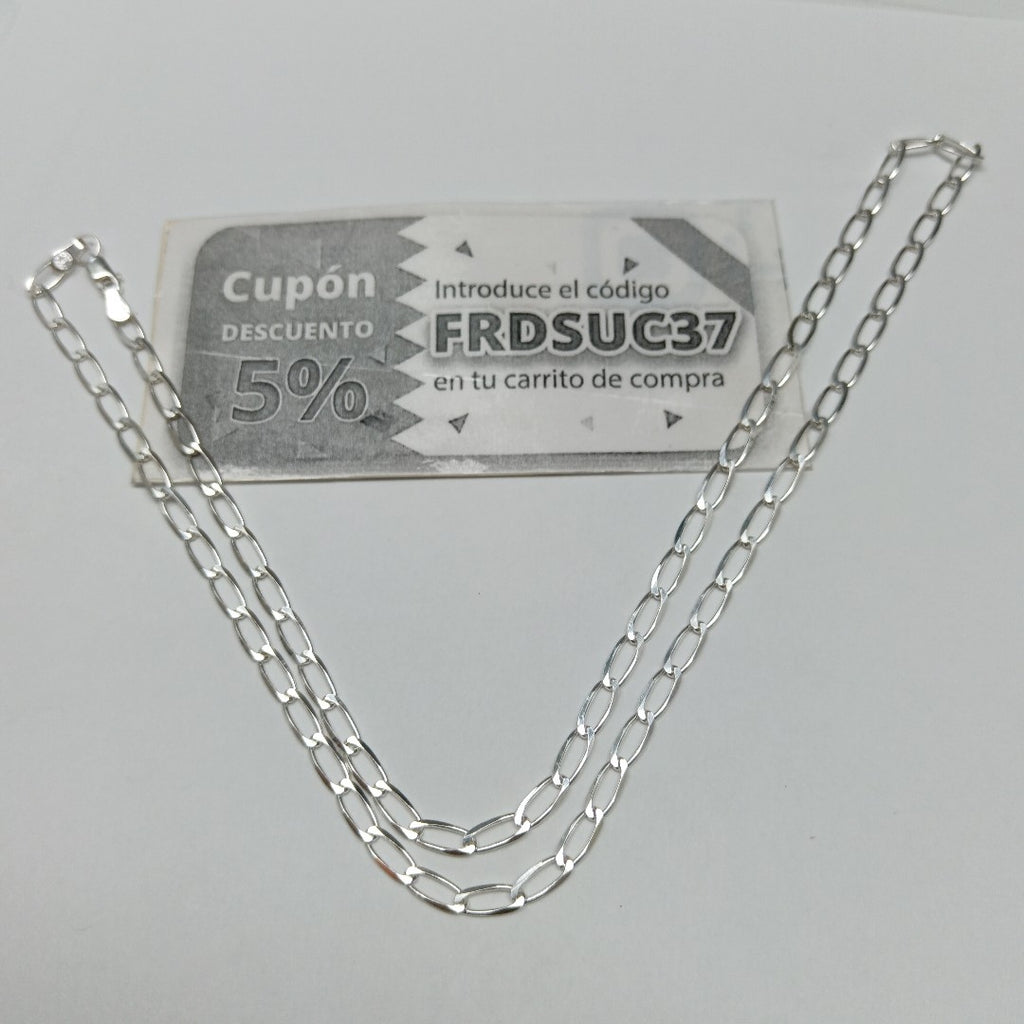 CADENA TEJIDO ESLABONES PLATA .925 60 CM 10.6 GR (NUEVO)