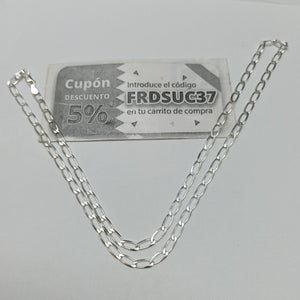 CADENA TEJIDO ESLABONES PLATA .925 60 CM 10.6 GR (NUEVO)