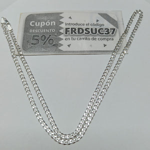 CADENA TEJIDO BARBADO PLATA .925 60 CM 12.7 GR (NUEVO)