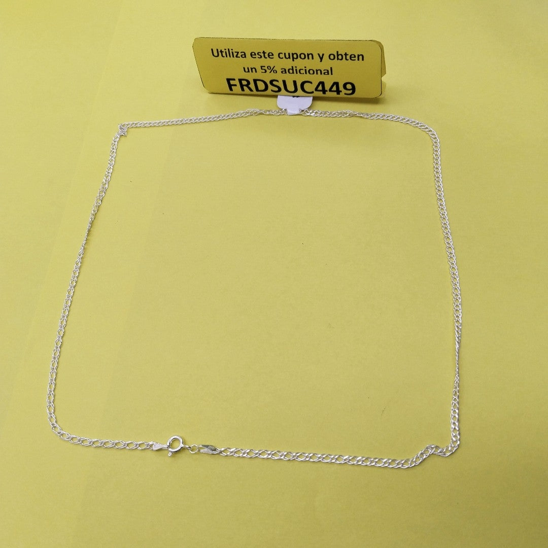 CADENA TEJIDO ESLABONES PLATA .925 55 CM 3.9 GR (NUEVO)