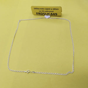 CADENA TEJIDO ESLABONES PLATA .925 55 CM 3.9 GR (NUEVO)